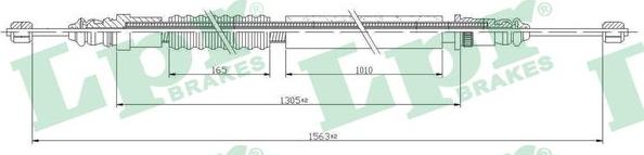 LPR C1474B - Żażné lanko parkovacej brzdy www.parts5.com