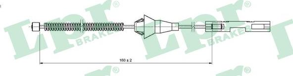 LPR C1660B - Cable de accionamiento, freno de estacionamiento www.parts5.com