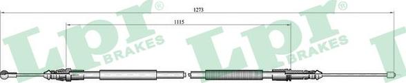 LPR C1075B - Čelično uže, parkirna kočnica www.parts5.com