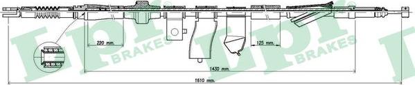 LPR C1298B - Жило, ръчна спирачка www.parts5.com