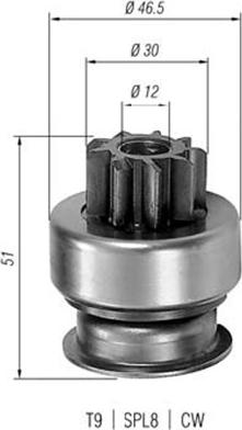 Magneti Marelli 940113020185 - Pinion, starter www.parts5.com