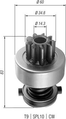 Magneti Marelli 940113020358 - Pinion, starter www.parts5.com