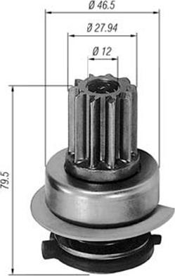 Magneti Marelli 940113020291 - Pogonski zupčanik, starter www.parts5.com