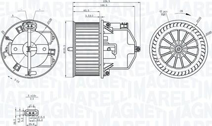 Magneti Marelli 069412371010 - Wentylator wewnętrzny www.parts5.com