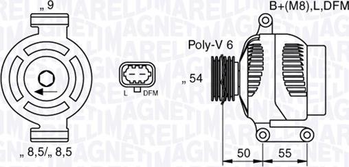 Magneti Marelli 063377425010 - Alternator parts5.com