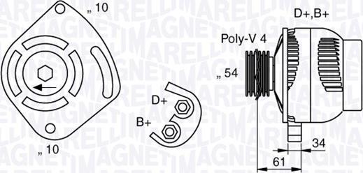 Magneti Marelli 063377030010 - Alternator parts5.com