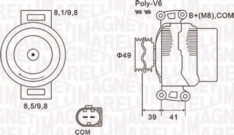 Magneti Marelli 063731953010 - Laturi www.parts5.com