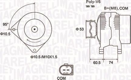 Magneti Marelli 063731905010 - Генератор parts5.com