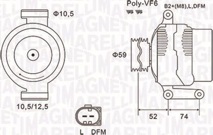 Magneti Marelli 063731928010 - Alternator www.parts5.com