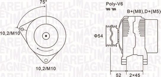 Magneti Marelli 063731496010 - Alternateur www.parts5.com