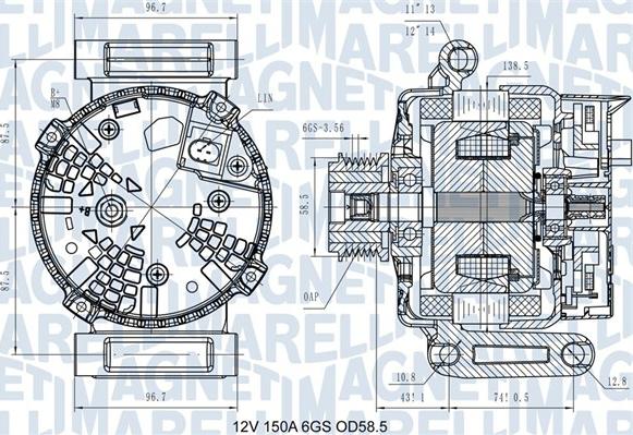 Magneti Marelli 063731546110 - Generator / Alternator www.parts5.com