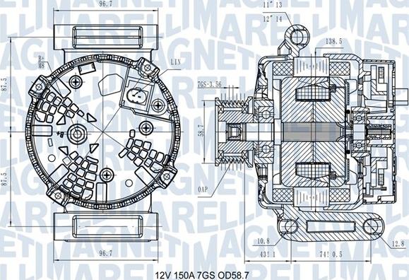 Magneti Marelli 063731557610 - Alternator www.parts5.com