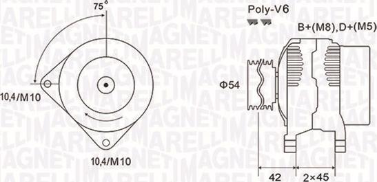 Magneti Marelli 063731564010 - Alternateur www.parts5.com