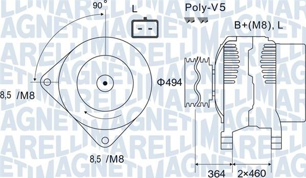 Magneti Marelli 063731645010 - Generator / Alternator www.parts5.com