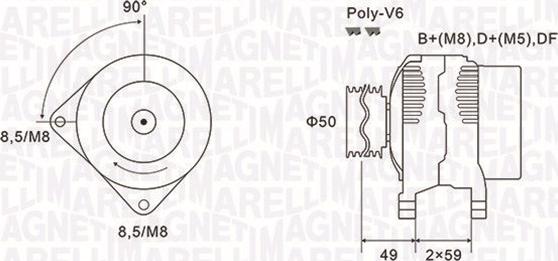 Magneti Marelli 063731147010 - Alternador www.parts5.com