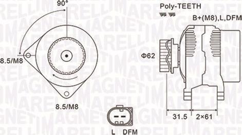 Magneti Marelli 063731820010 - Alternator www.parts5.com