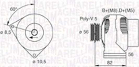 Magneti Marelli 063731305010 - Alternador parts5.com