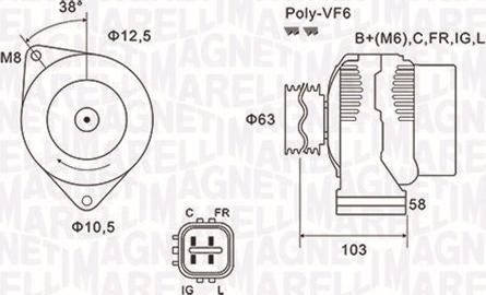 Magneti Marelli 063731727010 - Alternator www.parts5.com