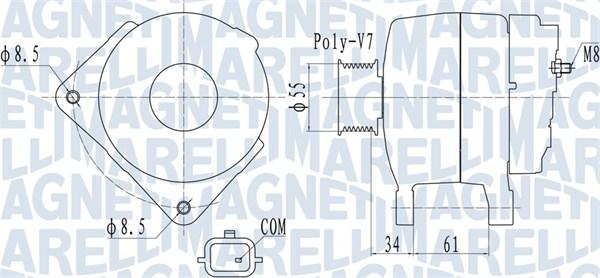 Magneti Marelli 063732054010 - Alternador www.parts5.com