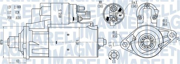 Magneti Marelli 063721584010 - Motor de arranque www.parts5.com