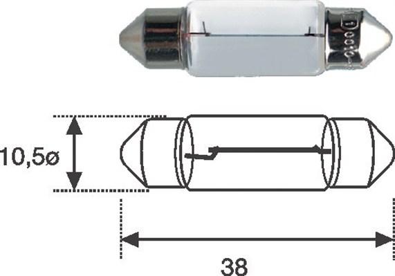 Magneti Marelli 009461100000 - Izzó, rendszámtábla-világítás www.parts5.com