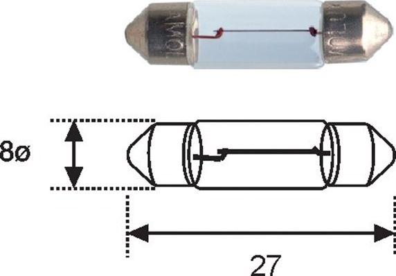 Magneti Marelli 009417100000 - Hõõgpirn,numbrivalgustus parts5.com