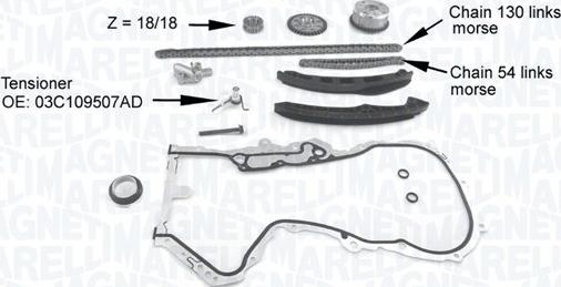 Magneti Marelli 341500001210 - Juego de cadena de distribución www.parts5.com