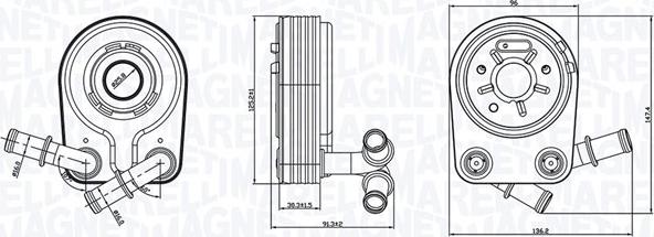 Magneti Marelli 350300000100 - Radiateur d'huile www.parts5.com