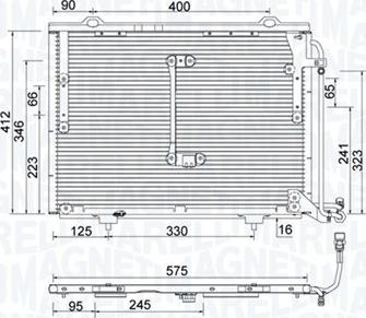 Magneti Marelli 350203945000 - Condenser, air conditioning www.parts5.com