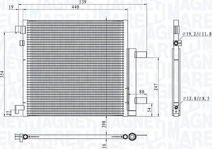 Magneti Marelli 350203908000 - Condenser, air conditioning www.parts5.com