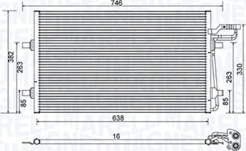 Magneti Marelli 350203934000 - Lauhdutin, ilmastointilaite www.parts5.com