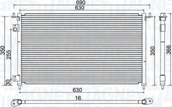 Magneti Marelli 350203970000 - Condenser, air conditioning www.parts5.com