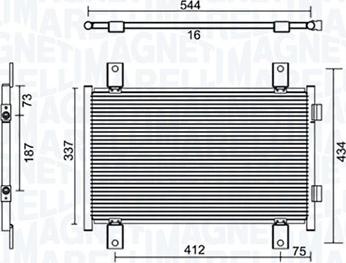 Magneti Marelli 350203895000 - Condensador, aire acondicionado www.parts5.com