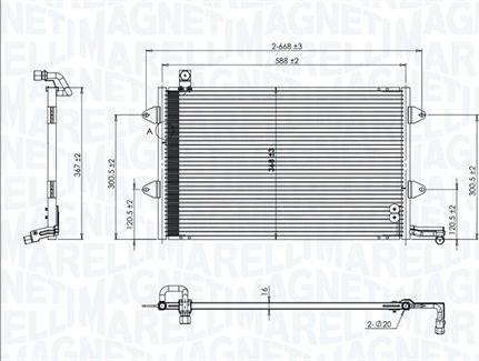 Magneti Marelli 350203840000 - Condensador, aire acondicionado www.parts5.com