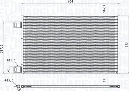 Magneti Marelli 350203860000 - Condenser, air conditioning www.parts5.com