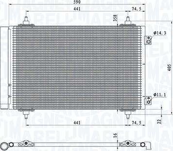 Magneti Marelli 350203710000 - Condensador, aire acondicionado www.parts5.com