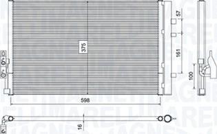 Magneti Marelli 350203788000 - Lauhdutin, ilmastointilaite www.parts5.com