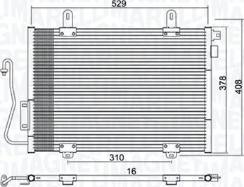 Magneti Marelli 350203775000 - Lauhdutin, ilmastointilaite www.parts5.com