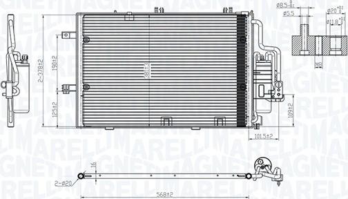 Magneti Marelli 350203770000 - Condenser, air conditioning www.parts5.com