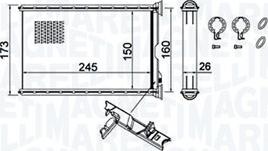 Magneti Marelli 350218455000 - Εναλλάκτης θερμότητας, θέρμανση εσωτερικού χώρου www.parts5.com