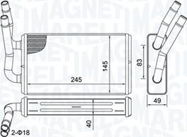 Magneti Marelli 350218450000 - Heat Exchanger, interior heating parts5.com