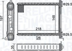 Magneti Marelli 350218464000 - Výměník tepla, vnitřní vytápění www.parts5.com