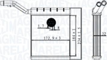 Magneti Marelli 350218480000 - Toplotni izmenevalnik, ogrevanje notranjega prostora www.parts5.com