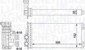 Magneti Marelli 350218435000 - Soojusvaheti,salongiküte www.parts5.com