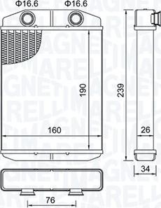 Magneti Marelli 350218507000 - Heat Exchanger, interior heating www.parts5.com