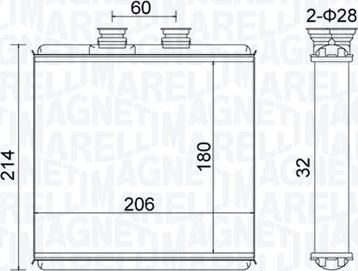 Magneti Marelli 350218510000 - Schimbator caldura, incalzire habitaclu www.parts5.com