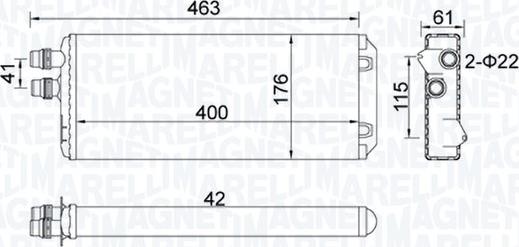 Magneti Marelli 350218325000 - Heat Exchanger, interior heating www.parts5.com