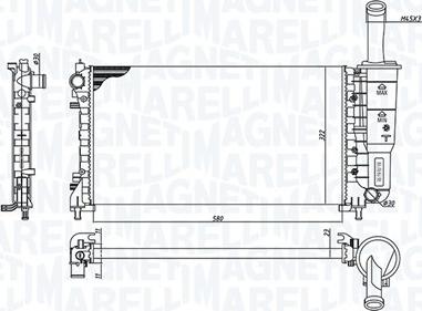 Magneti Marelli 350213194200 - Radiator, racire motor www.parts5.com