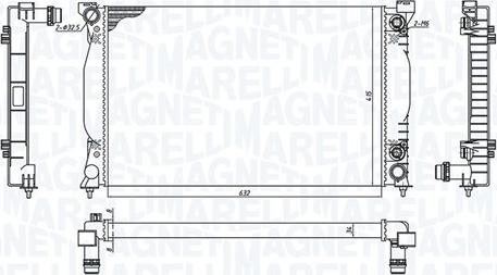 Magneti Marelli 350213196500 - Radiador, refrigeración del motor www.parts5.com