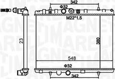 Magneti Marelli 350213156100 - Radiator, engine cooling www.parts5.com